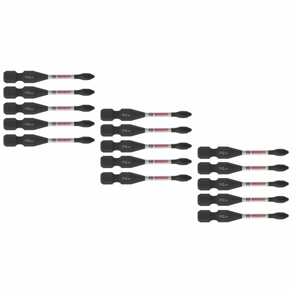 Bosch ITDPH2215 15 pc. Driven 2 In. Impact Phillips #2 Power Bits