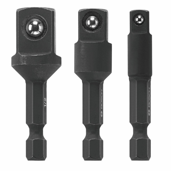 Bosch ITDSAV203 3 pc. Driven 1/4 In. Hex Impact Socket Adapter Set