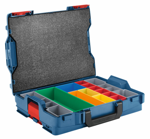 Bosch L-BOXX-1A 4-1/2 In. x 14 In. x 17-1/2 In. Stackable L-Boxx Accessory Storage Case with 13 Accessory Inserts