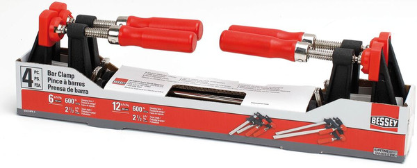 Bessey GSCC4PK-C Clutch Clamp Set (4-Piece) (6 Pack)
