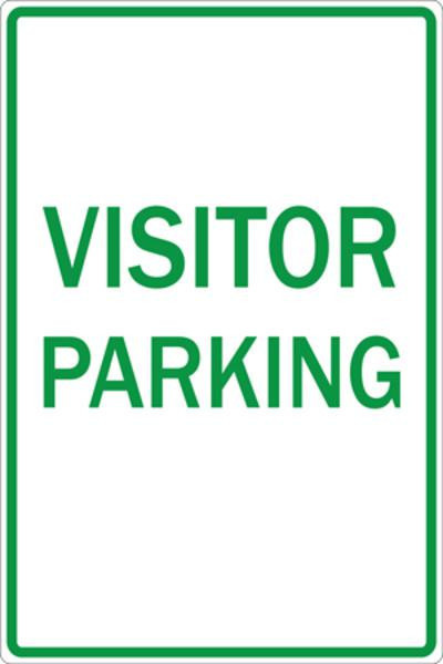 Zing 2383 Parking Sign, Visitor Parking, HIP, 12x18, Alum