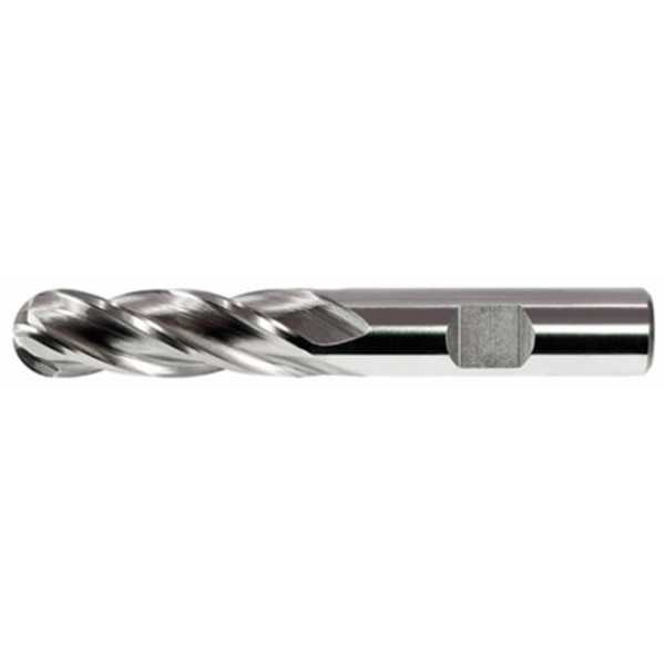 Alfa Tools 1/4" USA HS 4 FLUTE CENTER CUTTING SINGLE END BALL XL END MILL