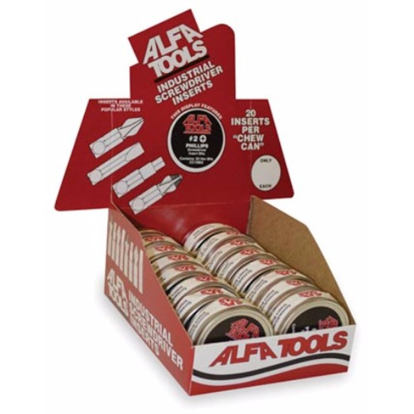 Alfa Tools 20PC #2R PHILLIPS ACR CHEW CAN DISPLAY