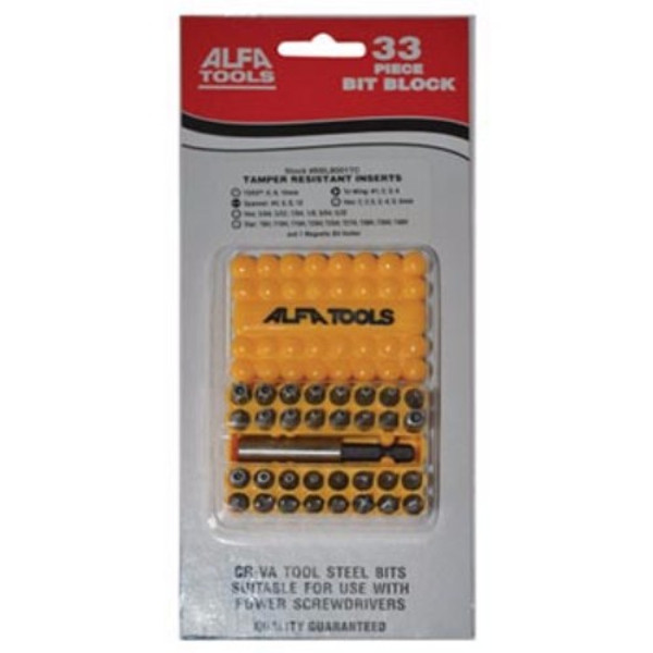 Alfa Tools 35PC. TAMPER PROOF BIT BLOCK CARDED