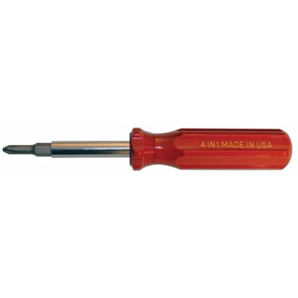 Alfa Tools 4 IN 1 PHILLIPS /SQUARE RED SCREWDRIVER, Pack of 6