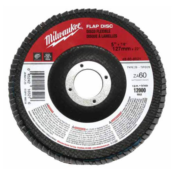 Milwaukee I FLAP DISC 5 X 7/8 36 GRIT