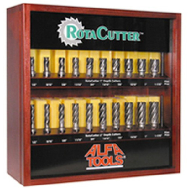 Alfa Tools ROTACO100 100 pc Cobalt Rotacutter Display