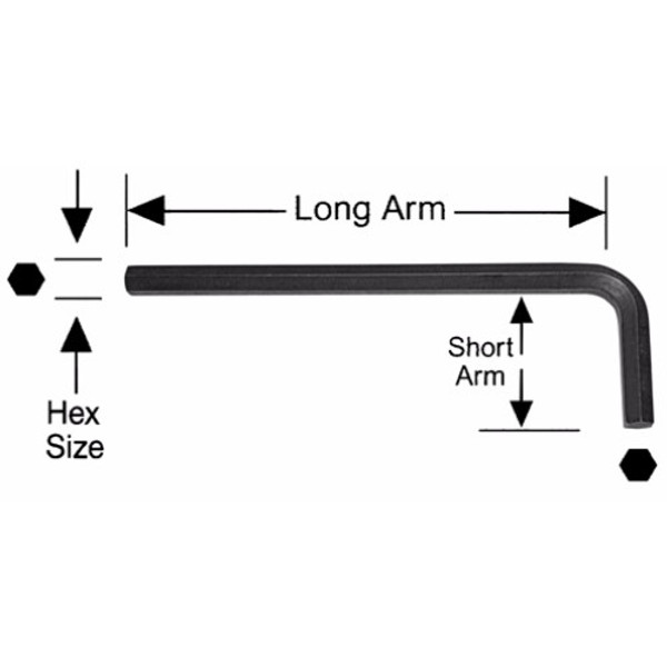 Alfa Tools 3/32 LONG ARM TAMPERPROOF HEX-L KEY
