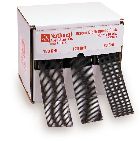 Alfa Tools WR62880 180, 120, 80 Grits Combination Screen Cloth Roll