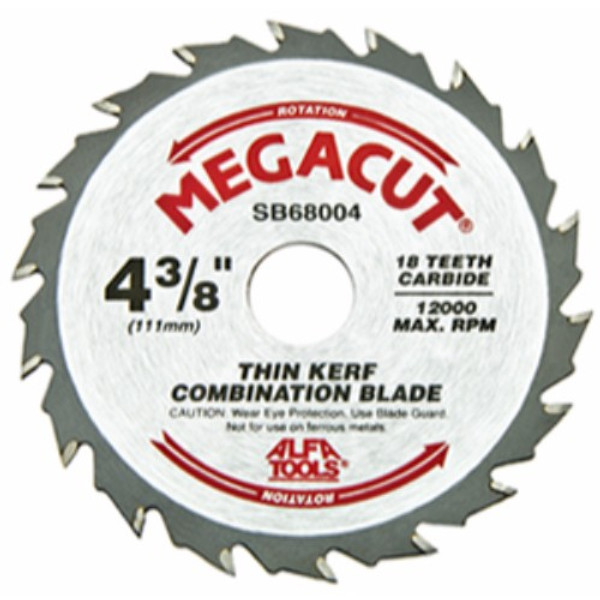Alfa Tools SB68004 4-3/8" x 18T Combined Carbide Tipped Saw Blade