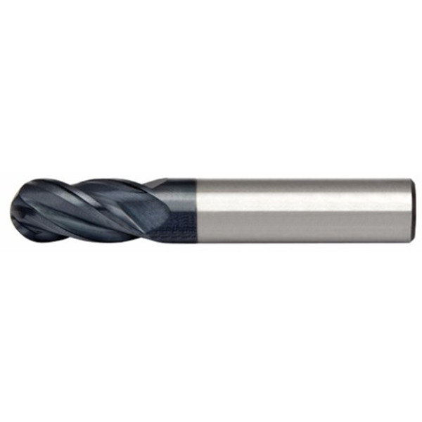 Alfa Tools 3/8X3/8 4 FLUTE SINGLE END BALL HIGH PERFORMANCE ALTIN CARBIDE MILL