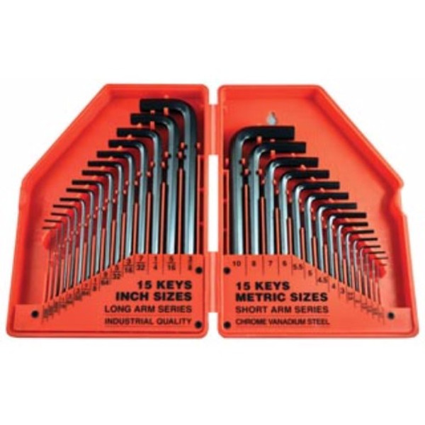 Alfa Tools 30PC .INCH/METRIC HEX KEY SET