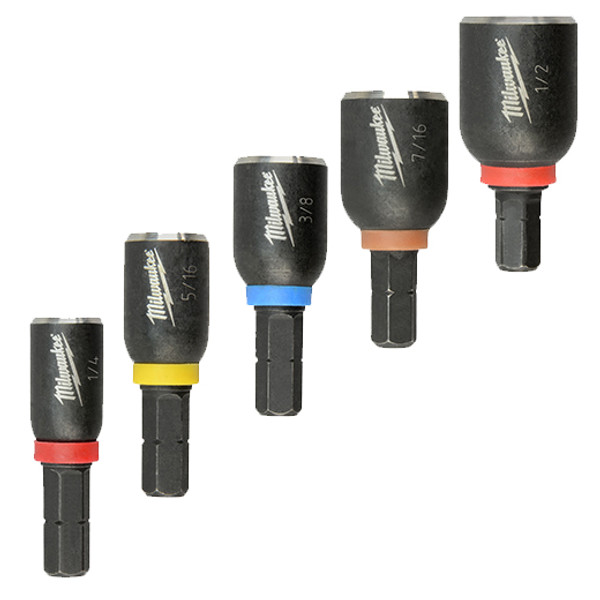 Milwaukee 49-66-4563 SHOCKWAVE Impact Duty Insert Magnetic Nut Driver Set 5PC