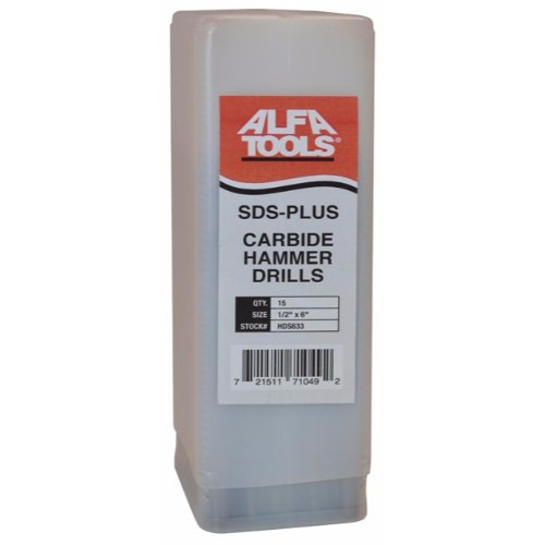 Alfa Tools HDS634 15pc SDS Hammer Drill Bulk Pack 1/2 x 12-1/4