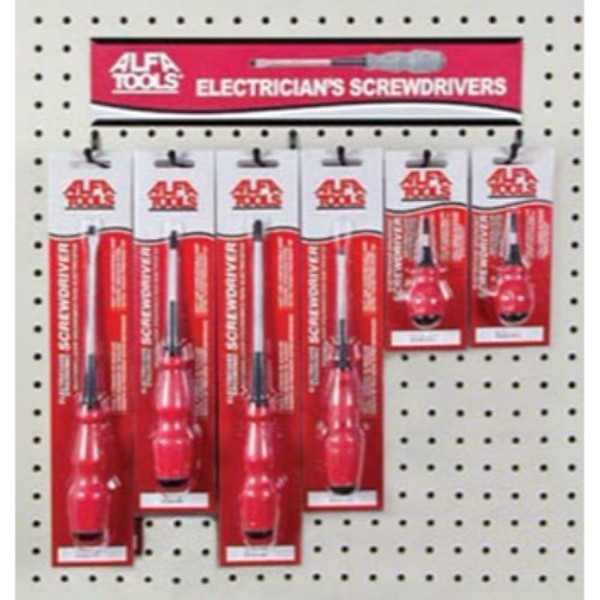 Alfa Tools 18PC . ELECTRICIAN'S SCREWDRIVER WALL DISPLAY (Discontinued- Out of Stock)