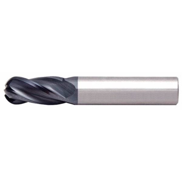 Alfa Tools 3/8X3/8 4 FLUTE CENTER CUTTING BALL SINGLE END ALTIN CARBIDE MILL