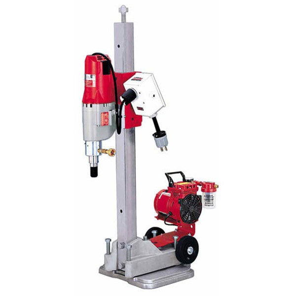 Milwaukee 4115-22 Diamond Coring Rig with Small Base Stand, Vac-U-Rig (DISCONTINUED) Kit, Meter Box and Diamond Coring Motor