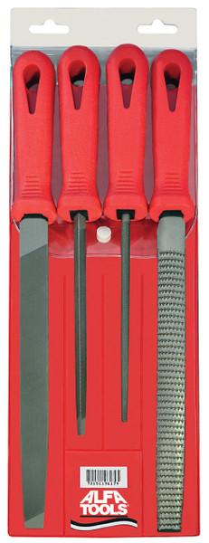 Alfa Tools I 4PC FILE KIT W/HANDLES IN POUCH