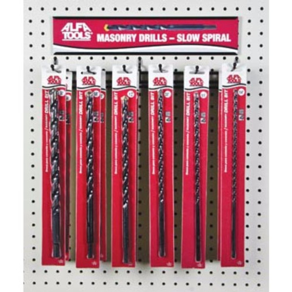 Alfa Tools 12PC. BLACK MASONRY DRILL DISPLAY