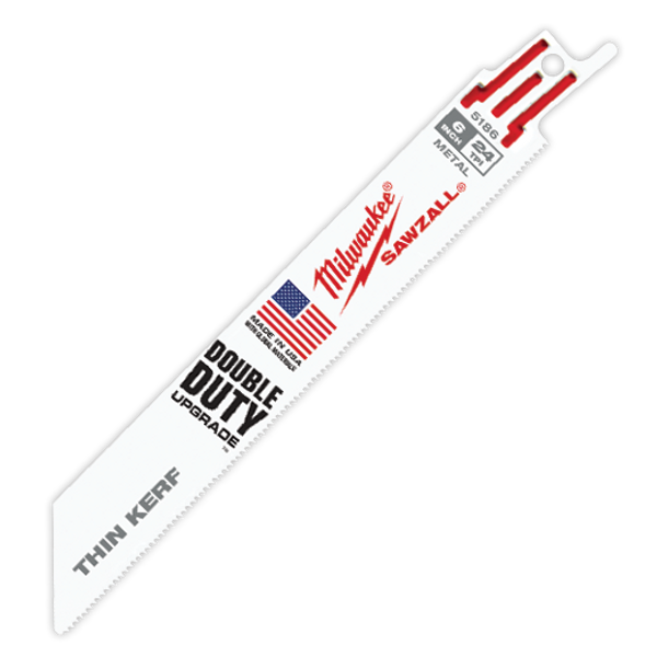 Milwaukee 48-01-2186 6 in. 24 TPI Thin Kerf SAWZALL Blades-Bulk 25