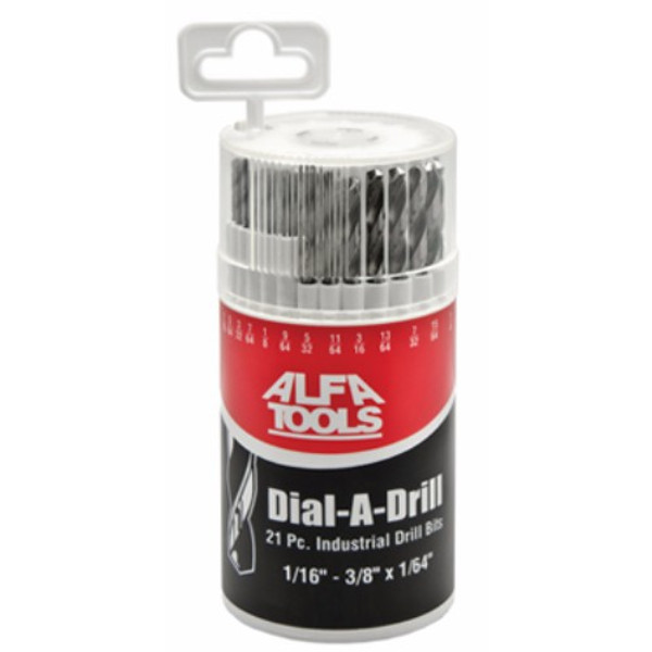 Alfa Tools J150195D 13pc HSS USA Jobber Drill Dial-A-Drill Set