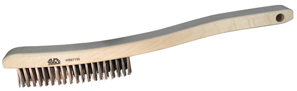 Alfa Tools I STAINLESS STEEL 3X19 BRUSH, PLYWOOD HANDLE