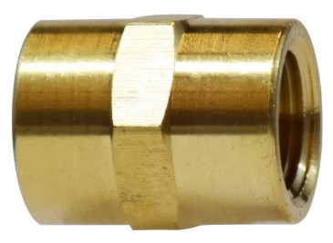 Midland Metal 28061L Light Pattern Coupling, 1/2 in FNPTF x 1/2 in FNPTF, 1.19 in, Brass