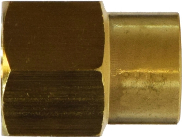 Midland Metal 28182 Reducing Coupling, 3/8 in FNPT x 1/8 in FNPT, 0.94 in, Brass