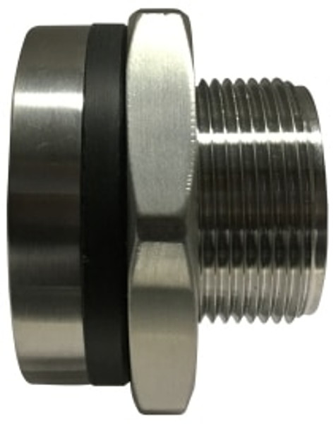 Midland Metal 63215 Bulkhead Fitting, 1 in NPT x 1 in NPT, Stainless Steel