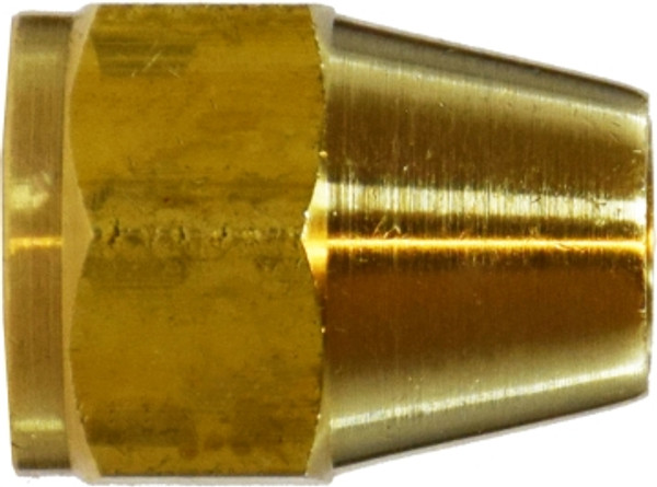 Midland Metal 10021 Hex Short Rod Nut, 3/4 in SAE 45 deg Flare, Brass
