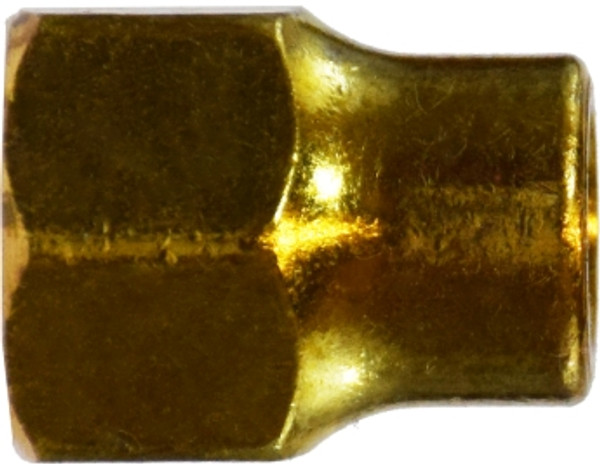 Midland Metal 10033 Hex Long Forged Nut, 3/4 in SAE 45 deg Flare, Brass