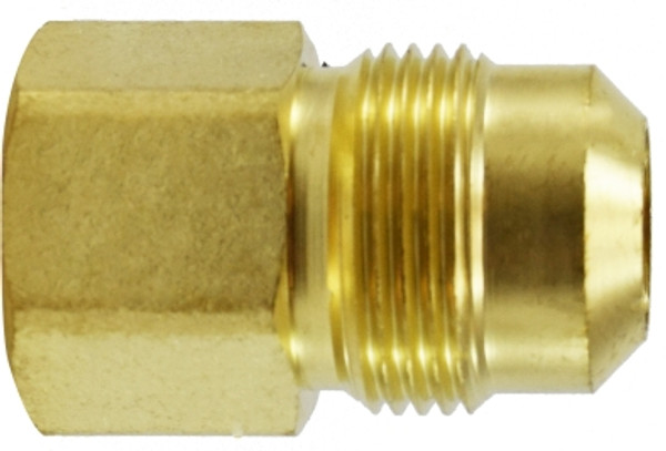 Midland Metal 35136 Connector, 15/16 in SAE 45 deg Flared x 1/2 in FIP, Brass