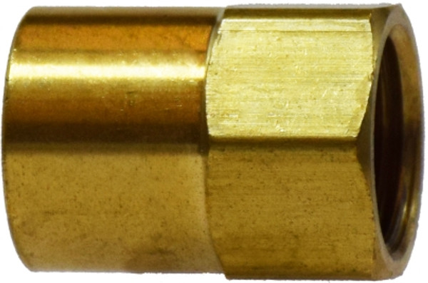 Midland Metal 12032 Straight Adapter, 3/16 in Female Inverted Flared x 1/8 in FNPTF, Brass