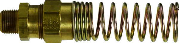 Midland Metal 38343 Adapter with Spring, 3/8 in Hose x 3/8 in MPT, Brass