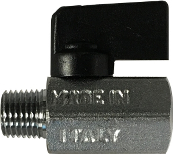 Midland Metal 46903I Miniature Ball Valve, 1/4 in Nominal, MPT x FPT, 235 psi Pressure, 32 to 176 deg F