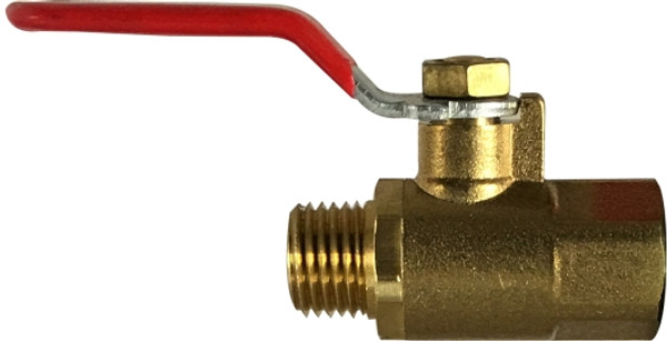 Midland Metal 944103 Mini Ball Valve, 3/8 in Nominal, MIP x FIP, 200 psi WOG Pressure, -20 to 250 deg F