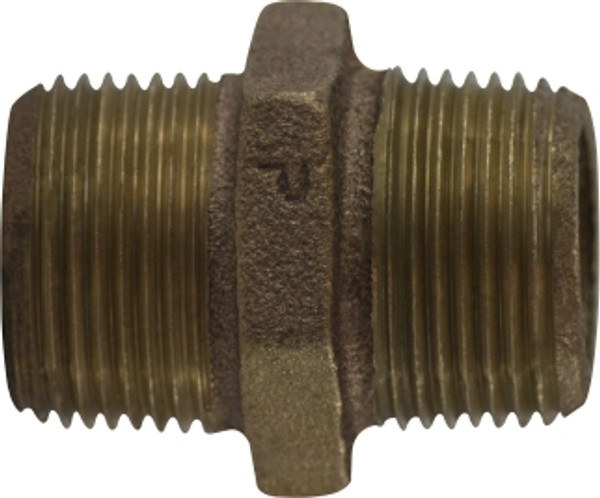 Hex Nipple 1/2 BRONZE HEX NIPPLE - 44723