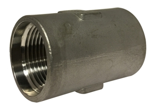 Midland Metal 62416DC Drop Coupling, 1-1/4 in FPT x 1-1/4 in FPT, Stainless Steel, 150 lb