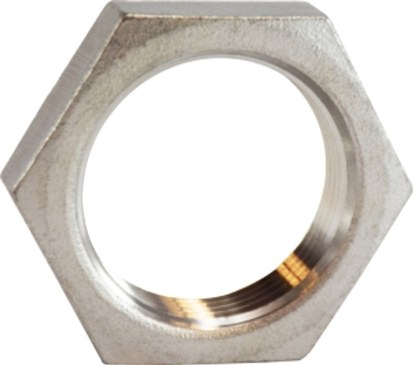 Midland Metal 62707 Hex Locknut, 1-1/2 in Nominal, Stainless Steel