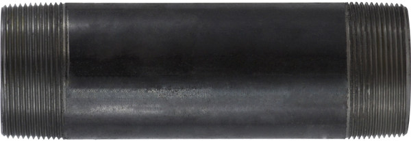 Midland Metal 57174 Welded Pipe Nipple, 2 in MPT x 2 in MPT, 12 in L, Steel, Black, SCH 40 Schedule