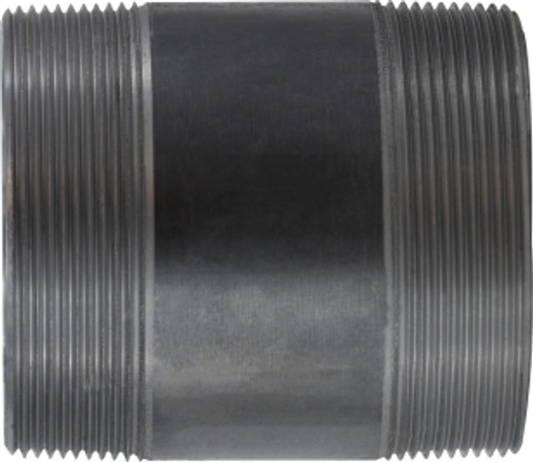 Midland Metal 57228 Welded Pipe Nipple, 4 in MPT x 4 in MPT, 12 in L, Steel, Black, SCH 40 Schedule