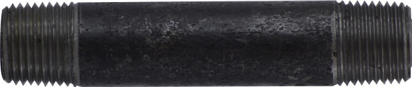 Midland Metal 59070SMLSXX Seamless Pipe Nipple, 1/2 in MPT x 1/2 in MPT, 6 in L, Steel, Black, XXH Schedule