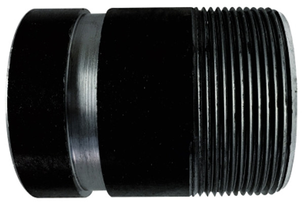 Midland Metal 59222TV Seamless Pipe Nipple, 4 in Threaded x 4 in Grooved, 3 in L, Steel, Black, SCH 80 Schedule