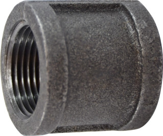 Midland Metal 65417 Coupling, 1-1/2 in FPT x 1-1/2 in FPT, Iron, Black, 150 lb