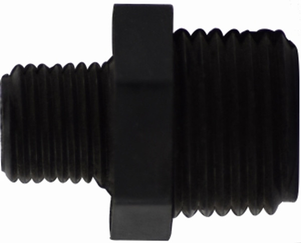 Reducer Nipples 3/4 X 1/2 BLK POLY RED HEX NIPL - 28625B