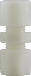 Midland Metal 17064N Union and Reducing Union Connectors, Plastic Compression, 1/4 Wht Nyln Compression Union, Plastic Fittings
