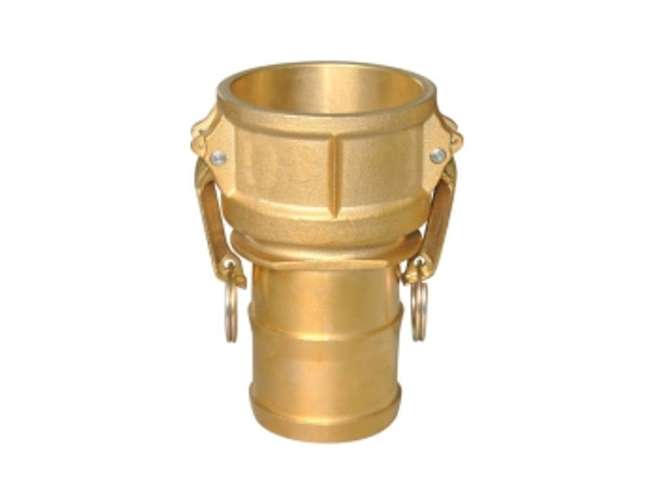 Midland Metal 44933 Cam and Groove Coupler, 1-1/4 in Type C x 1-1/4 in Hose Barbed, Brass