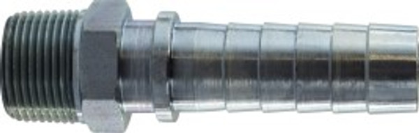 Midland Metal 73046 High Pressure Hose Stem, 1-1/4 in Tube OD x 1-1/4 in Hose Barbed