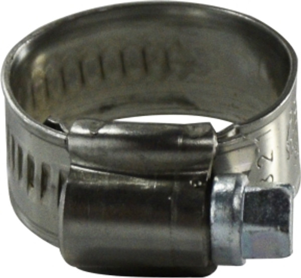Midland Metal 89112 EmBossed Worm Gear Hose Clamp, 3-7/16 in Minimum Clamp Diameter, 304 Stainless Steel