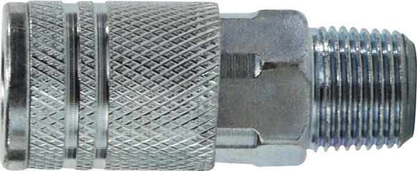 Midland Metal 28553S Industrial Interchange Coupler, 3/8 in MIP, Steel